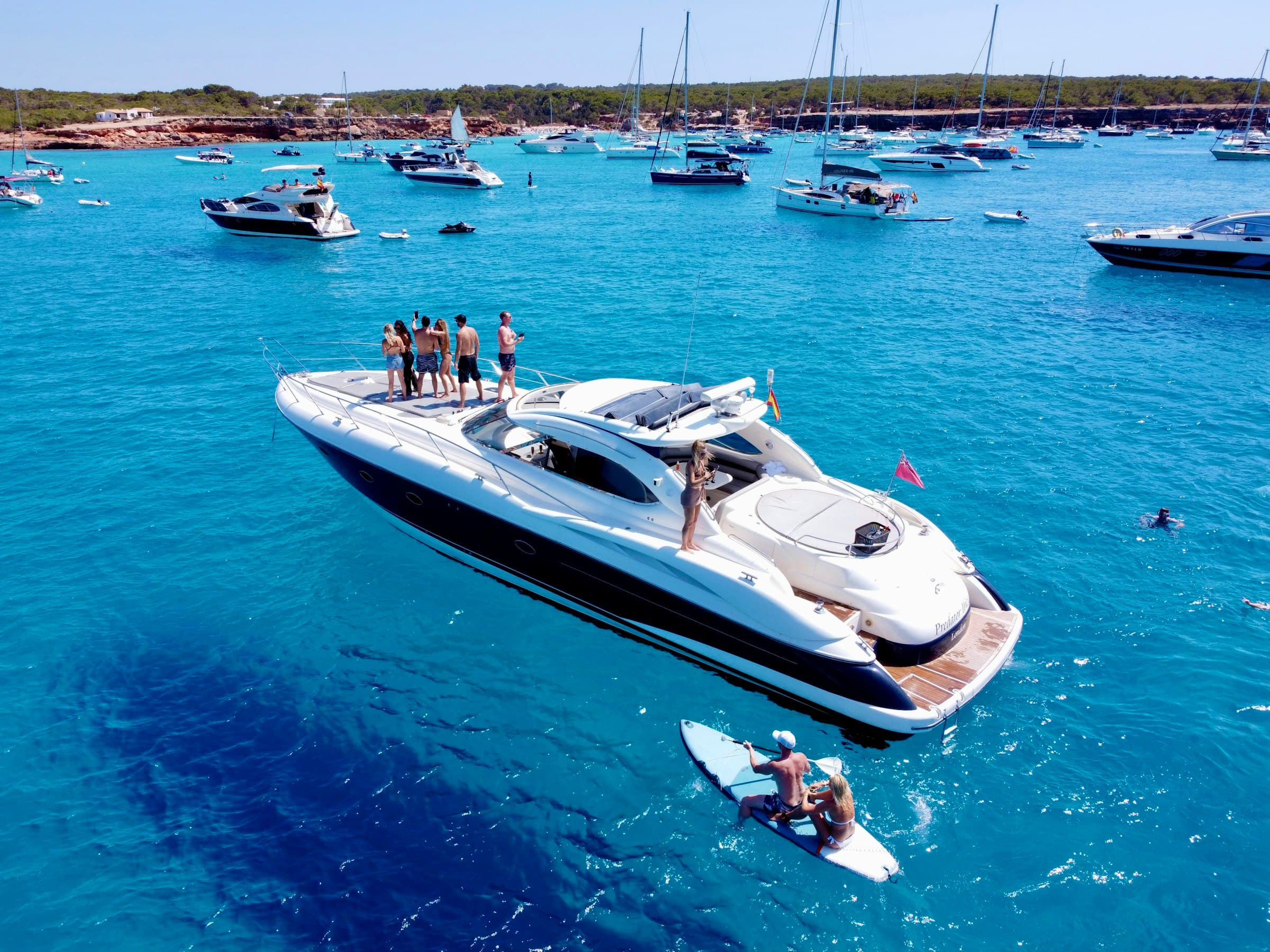 Guests aboard a vessel under way