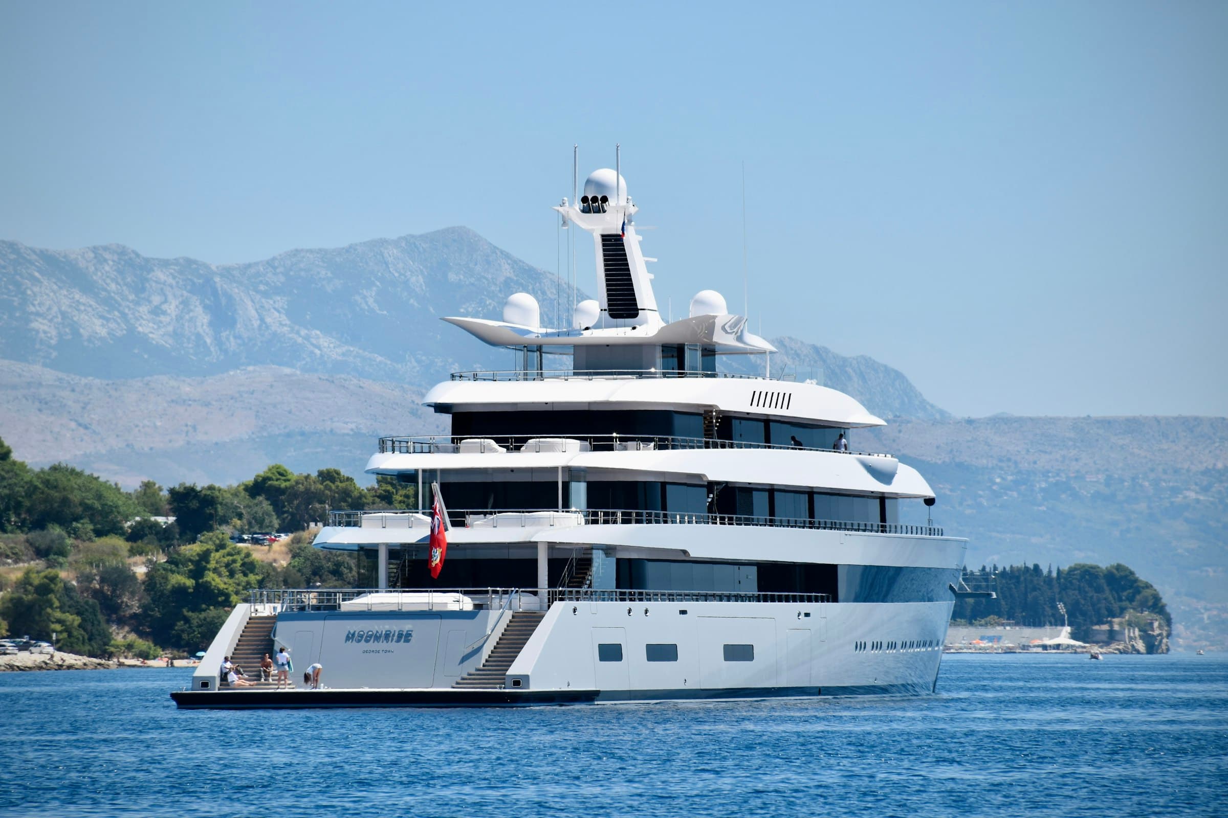 Large vessel on open water — new-build silhouette